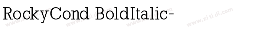 RockyCond BoldItalic字体转换